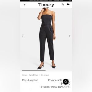 Theory black jumpsuit size 8, worn once and dry cleaned